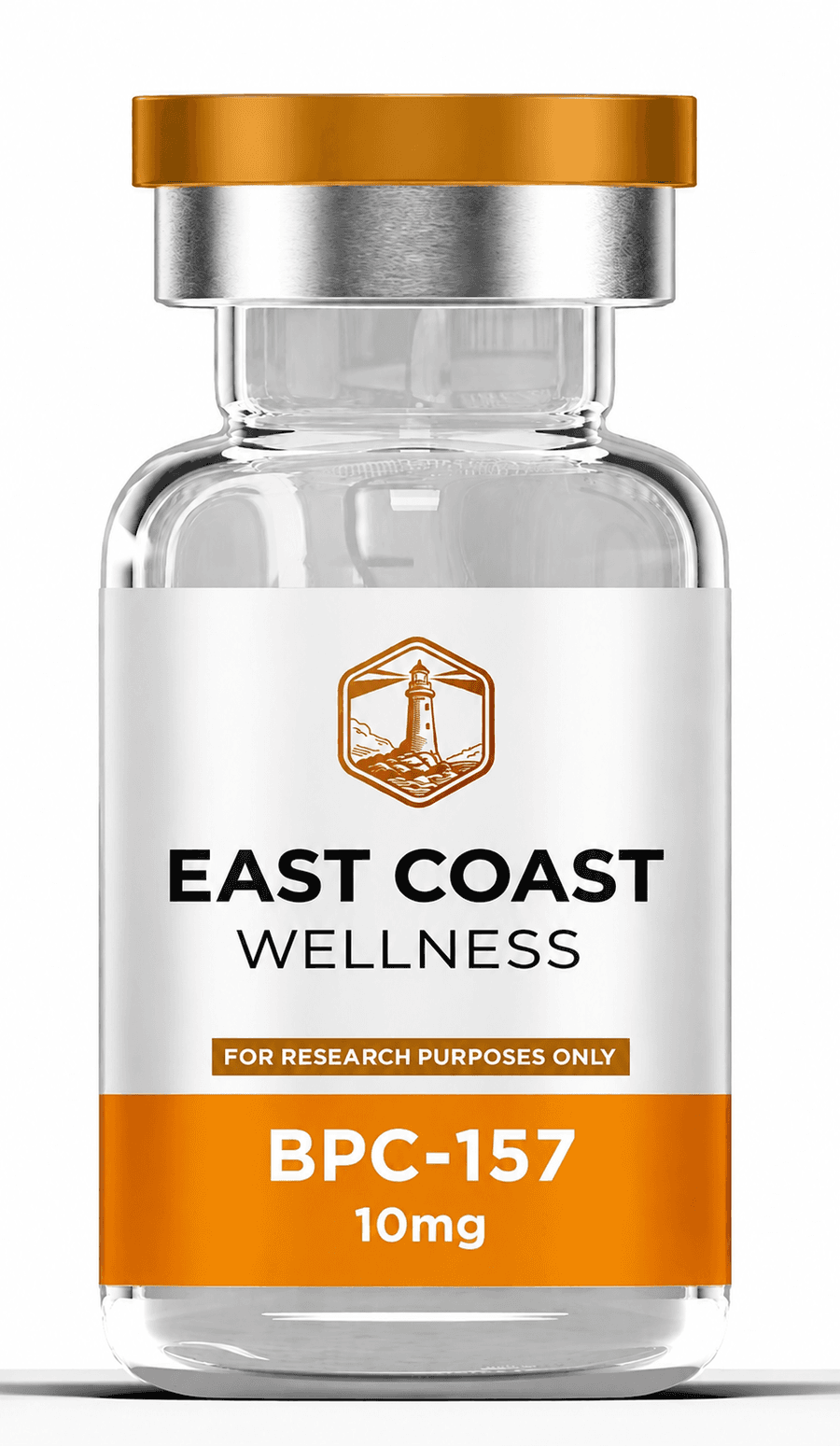 BPC-157 product bottle from the East Coast Wellness catalog