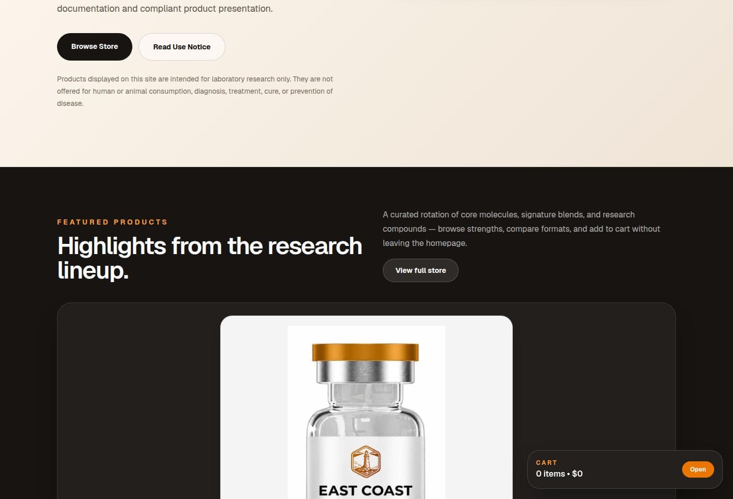 Featured products on eastcoastwellness.co