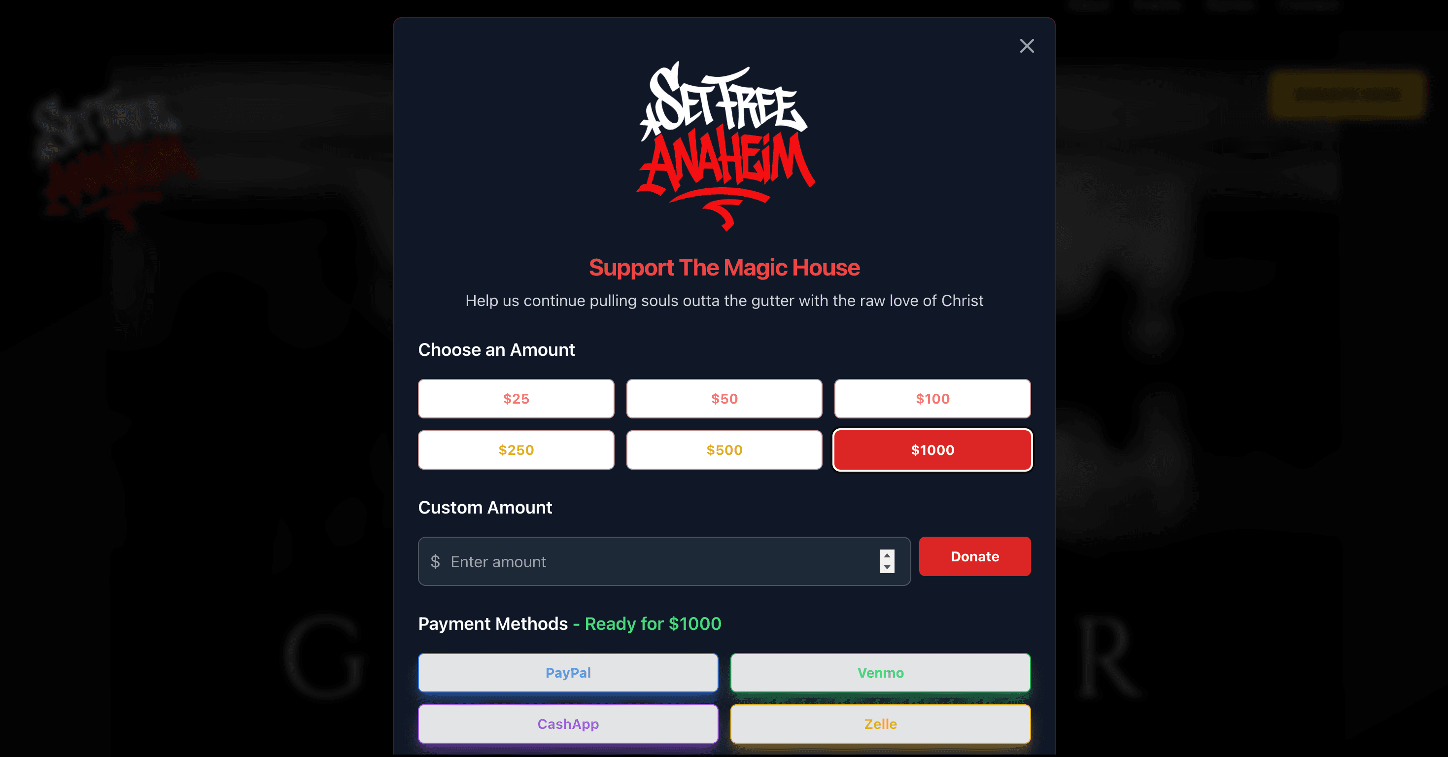 Set Free Anaheim – Donations