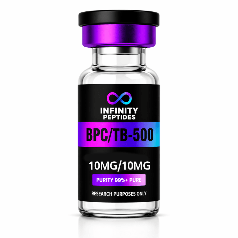 BPC-157 and TB-500 vial from the Infinity Peptides catalog